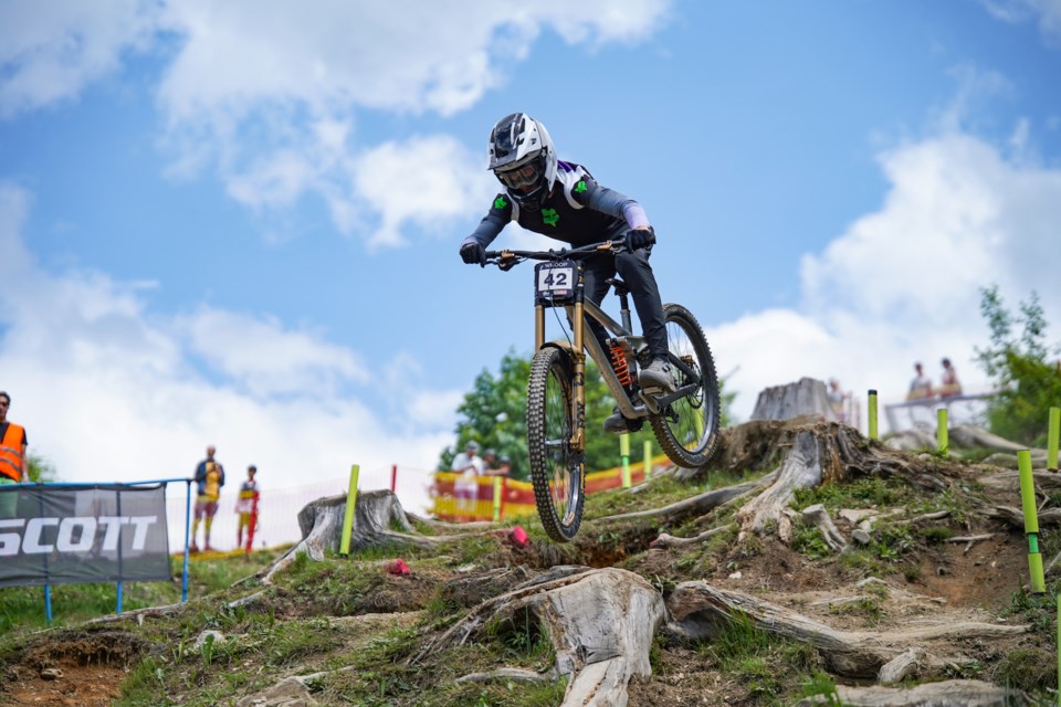 Whistler downhill rider Jack McCredie in action.
