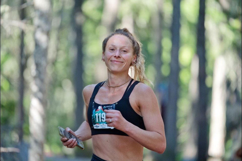 Josie Saldat ran the 2025 Whistler Half-Marathon to honour her late grandpa, Garry Watson.