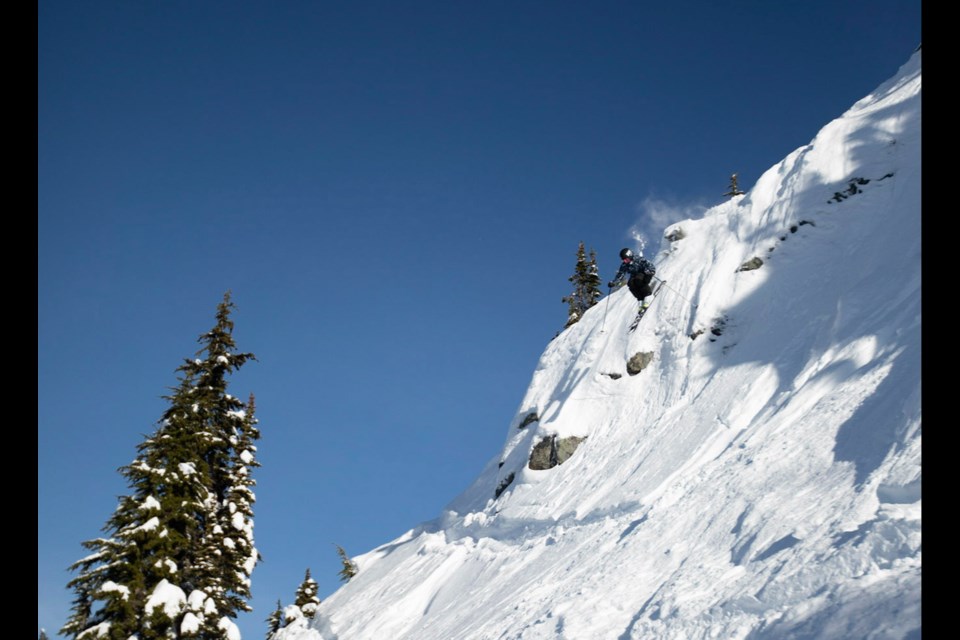 Kayla Constantini hits a drop on a bluebird day.