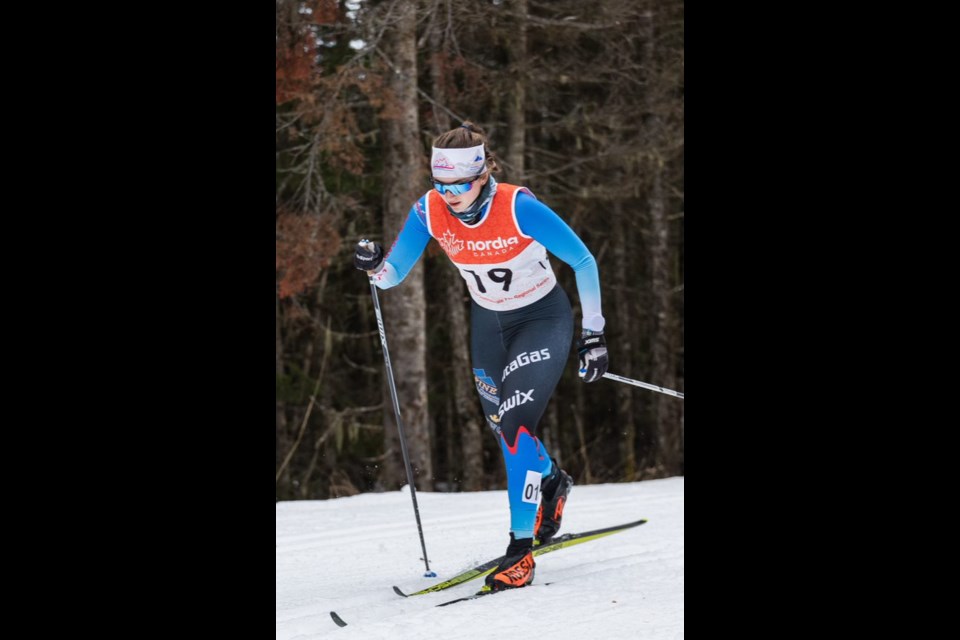 Marlie Molinaro raced to third at the women's 10-kilometre skate-ski event at the 2023 Canada Winter Games. 