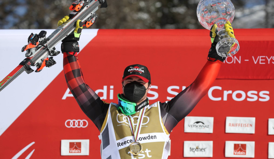 Reece Howden Crystal Globe win - Team Canada - Cultus Lake BC - ski cross World Cup - courtesy Alpine Canada