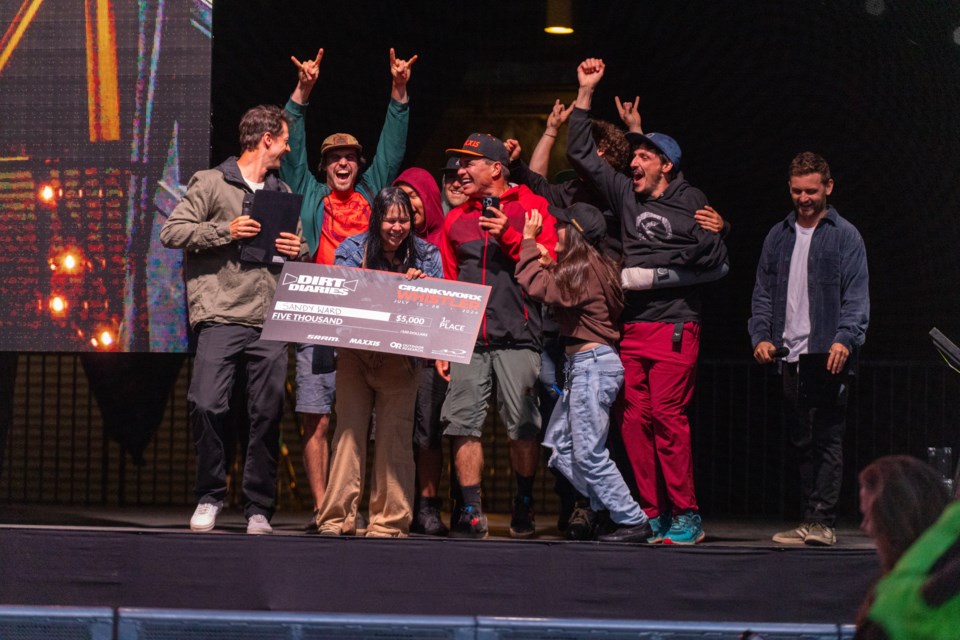 Sandy Ward and team celebrate the momentous Dirt Diaries win.