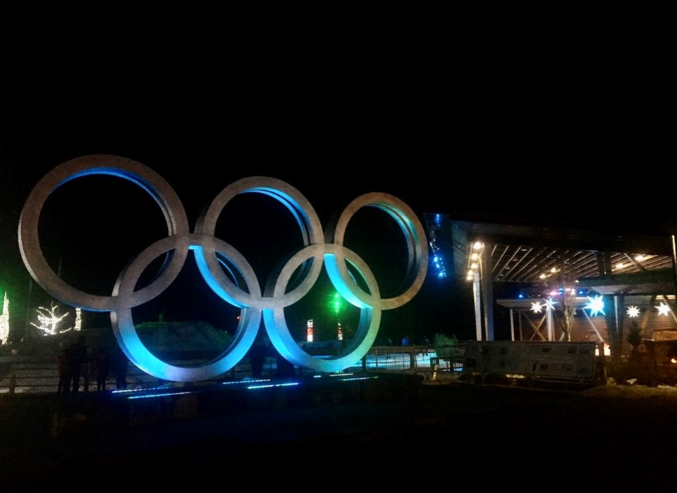 whistler village olympic rings