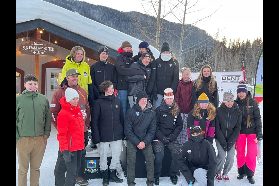 Whistler Mountain Ski Club athletes at the Team BC qualifiers from Jan. 26-30, 2023.
