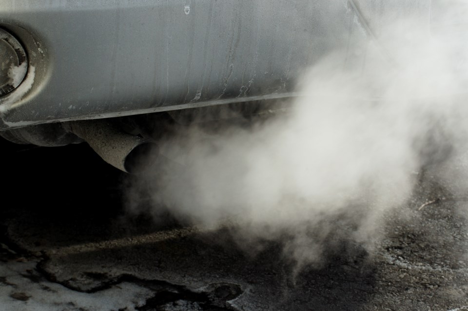 car exhaust - idling