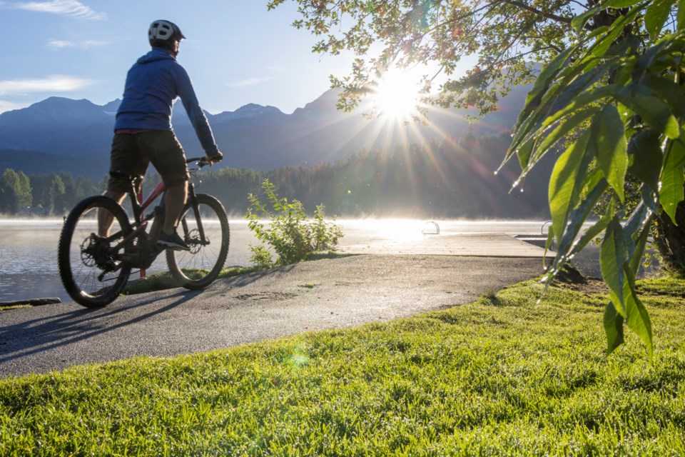 RidingEbikeWhistler