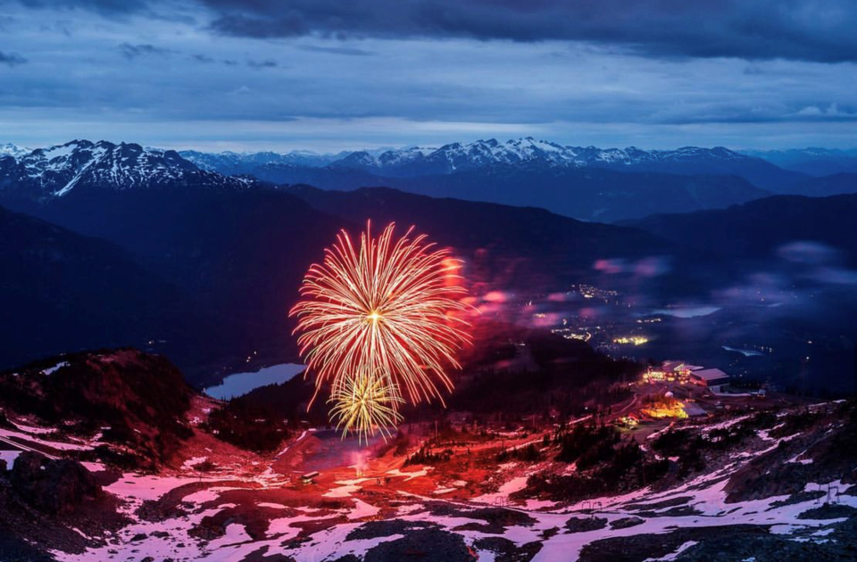 whistler blackcomb canada day fireworks by mitch winton