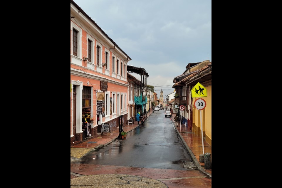 The romantic, cobblestone streets of Bogotá's colonial district, La Candelaria. 