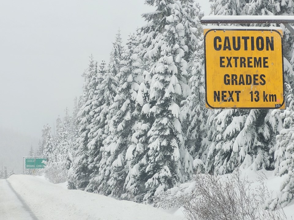 Snowy Duffey Lake Road Highway 99 Pemberton Lillooet Whistler RCMP 