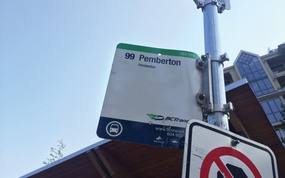 Pemberton - sea to sky - bc transit - bus stop by Joel Barde
