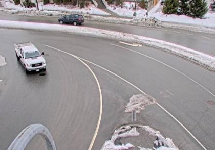 Hwy 99 at Portage Rd in Pemberton, looking north. Jan. 10, 2023. 