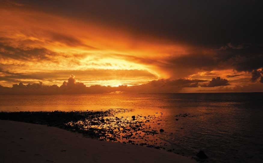 On the Island of Aitutaki, Cook Islands. At around 6:30pm on March 22nd, 2012… Watching it with my family on the way to a Polynesian Dinner down the beach. Nick Geddes Photo