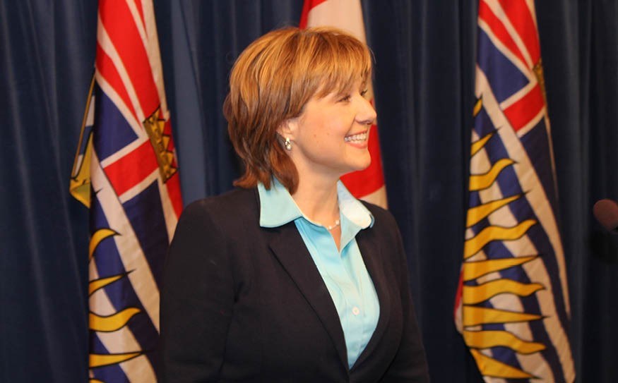 Premier Christy Clark spoke with reporters after her keynote address at the B.C. Liberal convention in Whistler. Photo by John French