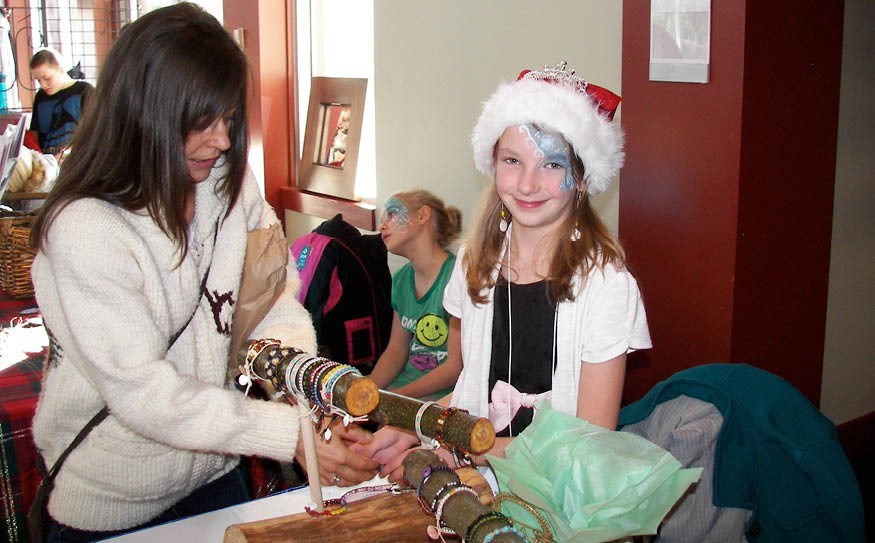 BRACELET BROKER Katie Wolfe was one of the many young business operators selling hand-made goods at Bratz Biz this weekend. Photo by John French