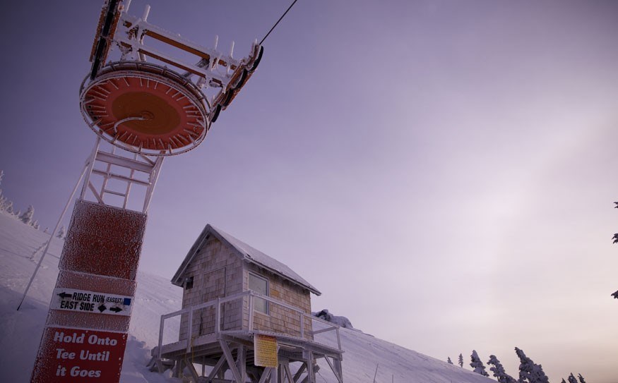 At Mt. Cain, skiing brings the community together but the community is what makes the skiing possible. As a volunteer-run hill, Mount Cain would not exist without donated time. It's a gift economy run on goodwill, social standing, and, most importantly, necessity. Photo by Jimmy Thompson