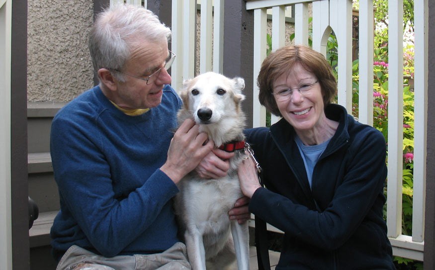 HAPPY HOUND Beaver with Jim and Louise Nasmith at their home in Vancouver. Photo submitted