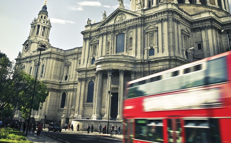 St. Paul's Cathedral is a good place to start for a self-guided walking tour of the city of London.
