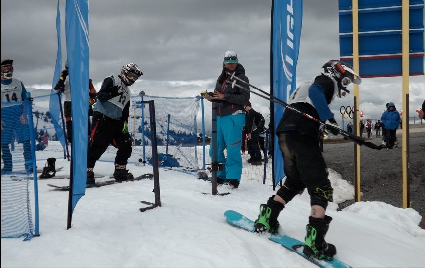 SUPER SLIDERS Adam Julian was one of the 110 competitors at the Crud 2 Mud race on Whistler Mountain on Sunday, May 26. Photo by John French