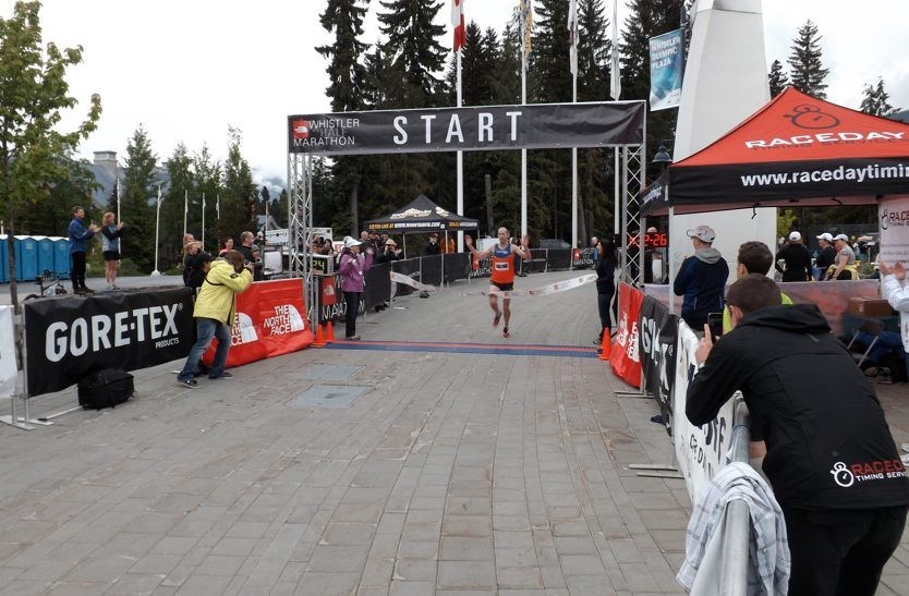 HALF AS HARD The fastest half marathon competitor this year was David Jackson of Vancouver, who ran the 21.1km course in 1 hour, 11 minutes and 24 seconds. Photo by John French