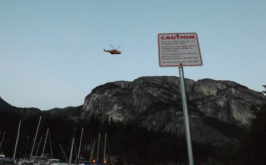 MYSTERIOUS MISSING MAN Police are working multiple leads as efforts continue to locate a missing man in Squamish who fell out of a canoe Monday, leading to an air and water search. Photo by John French
