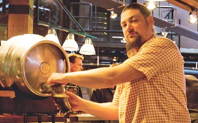 Brewmaster Derrick Franche has been steering the Brewhouse for the last two years. His 5 Rings IPA won best IPA at last year's B.C. Beer Awards. Photo by Vince Shuley.