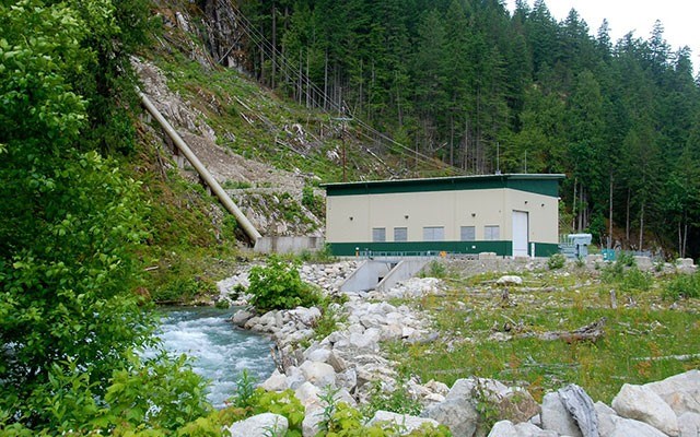 Housing Hydro The powerhouse for the 18MW Tipella Creek run-of-river IPP on Douglas First Nation territory. Photo courtesy of Innergex