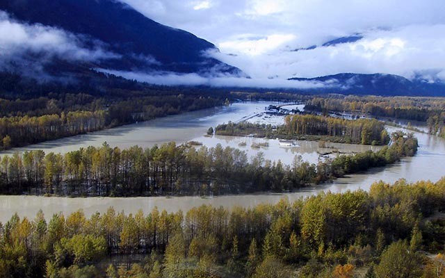 The Pemberton Valley suffered severe flooding from the storm of Oct 2003. Photo by Dave Steers