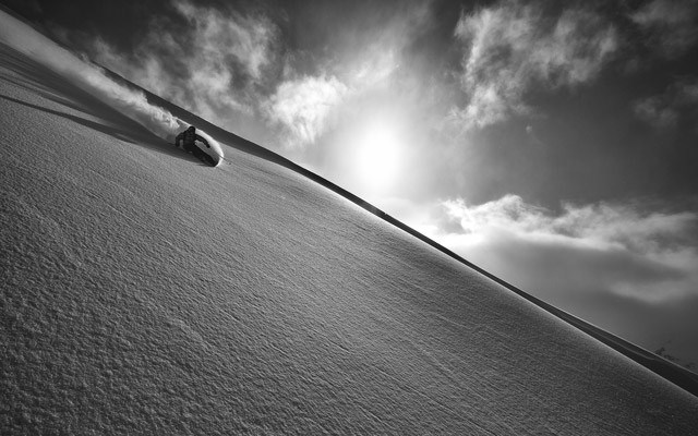 Ian Morrison lines up another one at Northern Escape Heli in Terrace, B.C. Photo by Paul Morrison