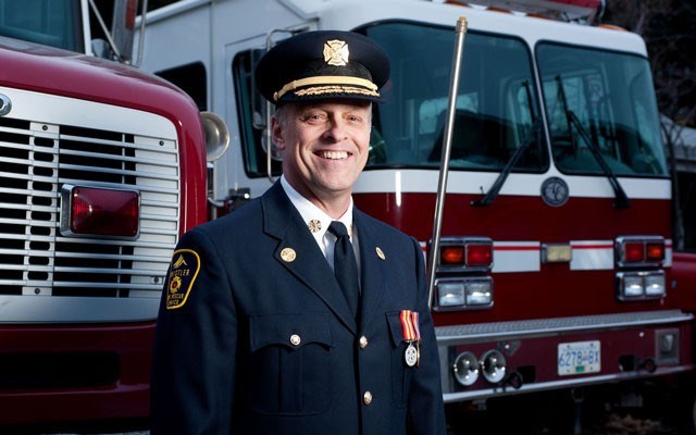 Outgoing Whistler Fire Chief Rob Whitton. Thursday, December 19th, 2013. Photo: David Buzzard