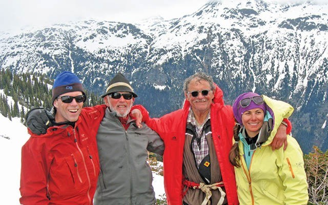 a family affair From left, Andrew and Bert Port and Karl and Maëlle Ricker gather for a photo during last month's Spearhead Traverse 50th anniversary trip. submitted Photo BY doug wylie