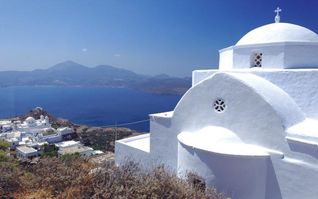 Church on Milos. Photo by Ellie Seymour