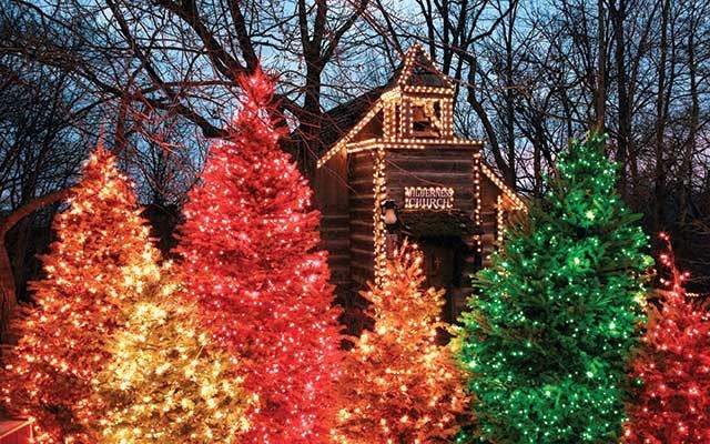 Silver Dollar City's An Old Time Christmas dazzles with more than five-million lights throughout the park, a five-story special effects Christmas Tree and Light Parade, and original music productions of It's a Wonderful Life and A Dickens' Christmas Carol. The festival runs from Nov. 1 - Dec. 30 at the Branson, Missouri Theme Park. www.silverdollarcity.com . Photo submitted