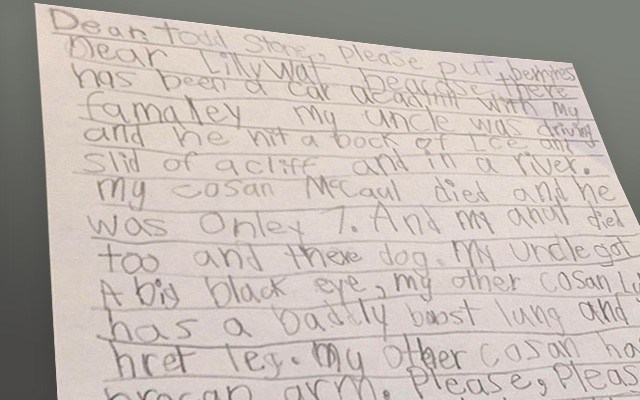 empassioned plea Seven-year-old Riley Donohue's letter to transportation minister Todd Stone prompted a provincial safety review. <b>photo submitted</b>