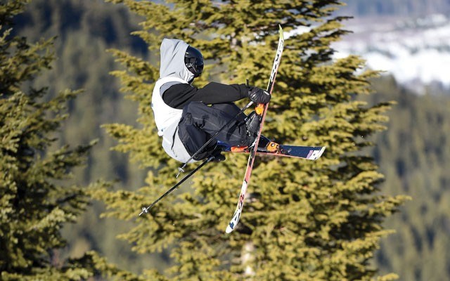 Flying High Whistler freestyle skier Teal Harle cruised to two gold medals at the Canada Winter Games in Prince George over the weekend. Photo by BRENT BRAATEN/Prince George Citizen