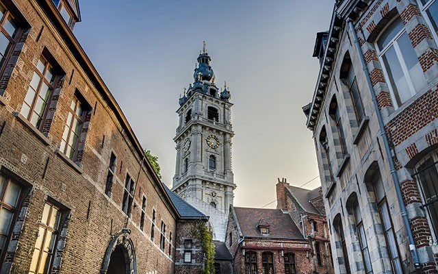 The baroque belfry in Mons towers over the city at a height of 87 metres. <a href="http://shutterstock.com/">Shutterstock.com</a>