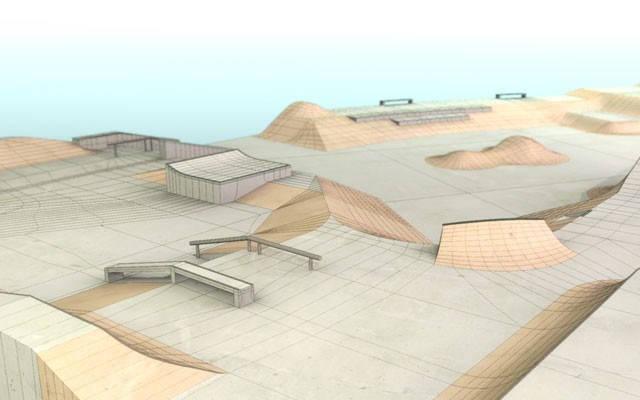 park proposal One angle for Phase 3 of the skatepark rejuvenation project is shown. Image submitted