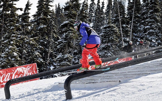 Tsubota stars Pemberton skier Yuki Tsubota competes in slopestyle at the World Skiing Invitational on April 11. Photo By Laura Hanlon