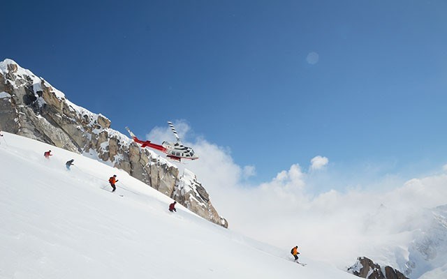 1/ Heli Skiing. Photo by Brad White / Courtesy Coast Mountain Heli-skiing