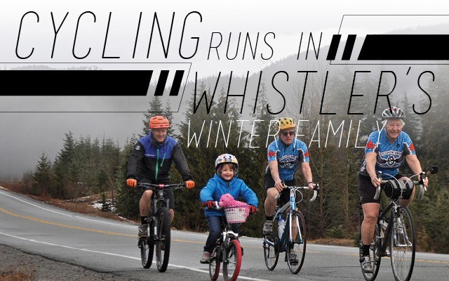 Cycling runs in Whistler's Winter family. By Jack Christie. Photography Louise Christie