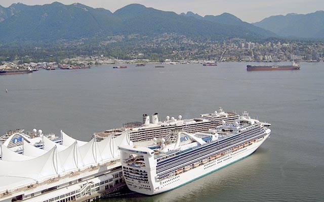 The Golden Princess docked at Canada Place, Vancouver. Photo by Pat Woods