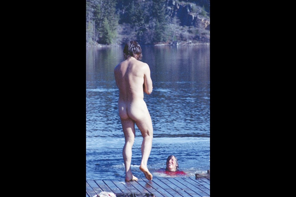 Casual nudity was par for the course during Whistler's hippie era. At Jordon's Lodge on Nita Lake, circa 1974. Photo by George Benjamin Collection / Courtesy of the Whistler Museum