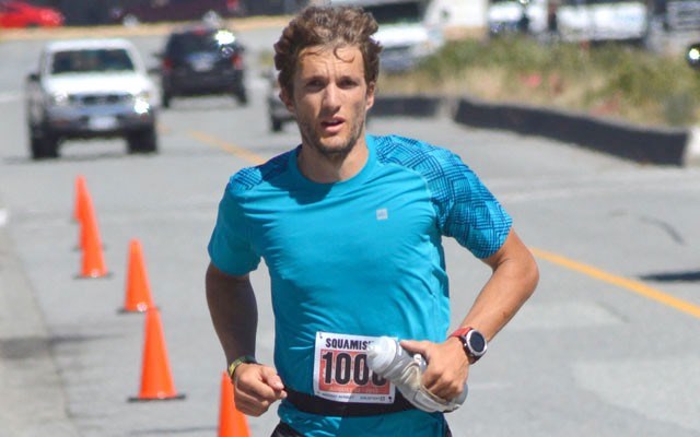 ON THE RUN Squamish's Nick Elson, winner of the 50-kilometre race at the Squamish 50, is shown during the race. Photo by Ben Lypka/Squamish Chief