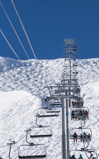 bumps of the past Temporary moguls, like those shown here, will be replaced by a permanent installation as part of the National Training Centre on Blackcomb. Photo by Paul Morrison