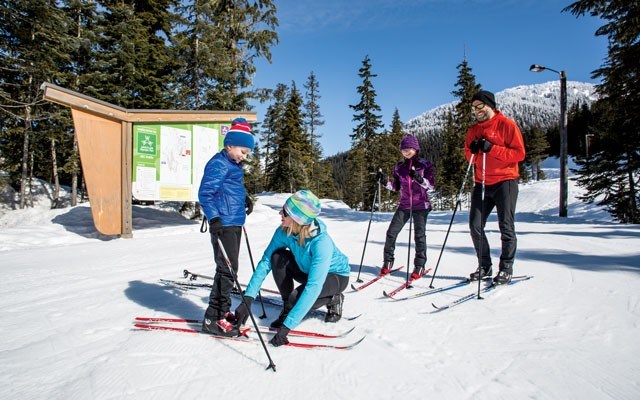 Whistler Olympic Park in the Callaghan Valley was designed for family fun from cross-country skiing to toboganning. Photo by Noel Hendrickson courtesy of Whistler Olympic Park