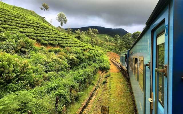 The tea train between Hatton and Ella, Sri Lanka. Photo by Leslie Anthony