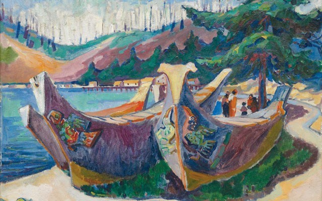 War Canoes, Alert Bay by Emily Carr