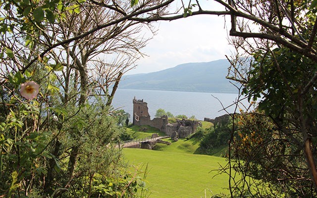 Overlooking the Loch Ness, The ruins of Urquhart Castle in Scotland date form the 13th to 16 centuries. A guide said Queen Victoria's visit from a canal trip was part of the invention of tourism. Photo by Lisa TE Sonne