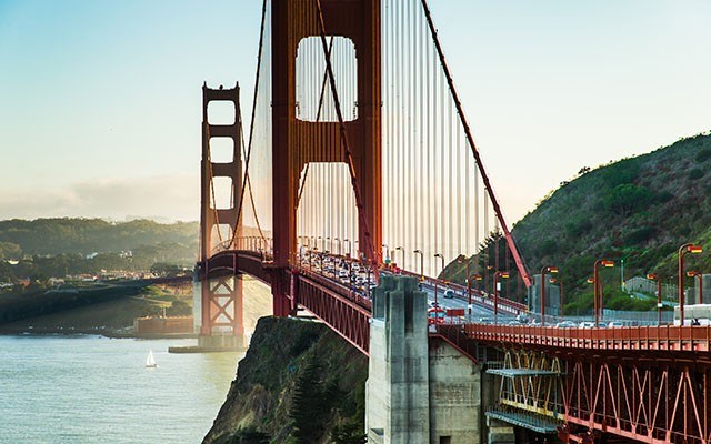 The famous Golden Gate Bridge. shutterstock.com
