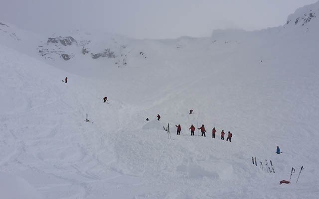 No one was involved or injured in a large inbounds avalanche in the Chainsaw Ridge area — on the west of the Jersey Cream Bowl — of Blackcomb Mountain on Tuesday, March 28 at about 3:30 p.m., reports Whistler Blackcomb. Photo submitted