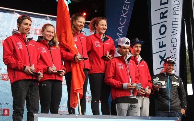 SWISS CHEESIN' Team Switzerland beams after earning the Whistler Cup on April 16. Photo by Dan Falloon